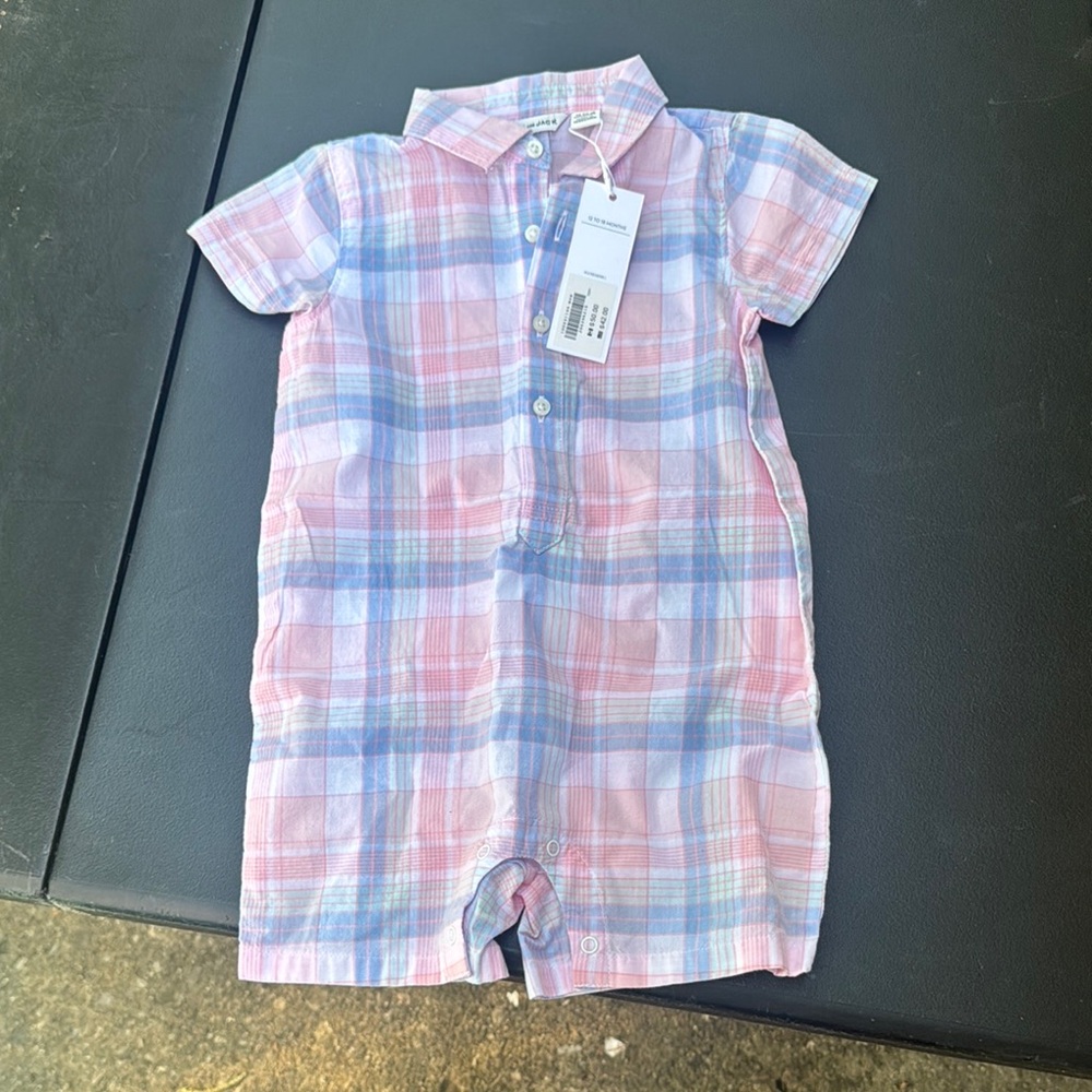 Janie and Jack Plaid Bodysuit